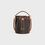 CLARA BAG IN TRIOMPHE CANVAS AND CALFSKIN TAN